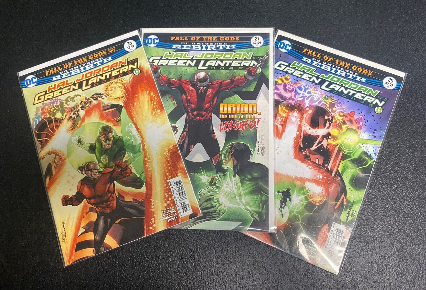 Hal Jordan & the Green Lantern Corps - Fall of the Gods partial run - Issues 26, 27, 29